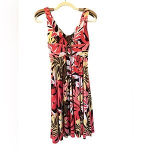 Bisou Bisou Ruched Empire Waist Wood Buckle Dress 8
